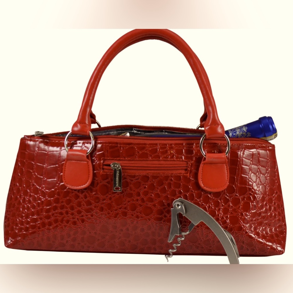 NWT NEW Primeware Insulated Thermal Wine Bottle Clutch Bag & Corkscrew Burgundy…